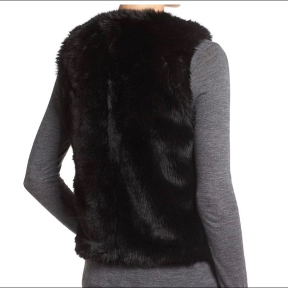 Madewell Black Faux Fur Vest Size XS - Picture 9 of 10